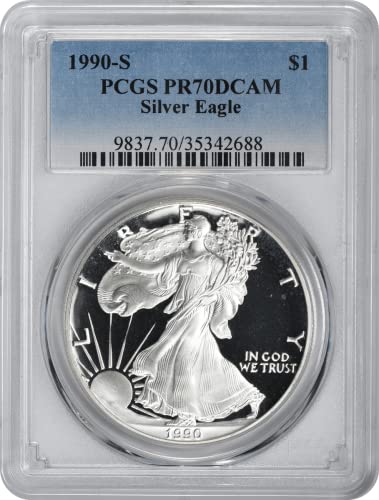 На 1990 - те Години Американски Сребърен Долар Eagle PR70DCAM PCGS