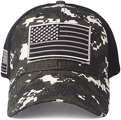Нископрофилни летни шапки с флага на САЩ, реколта потертая шапка за татко, регулируем бейзболна шапка за мъже
