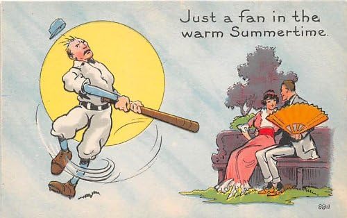 Издател Bergman 8811, Бейзбол, Комикс, С Изходно Ниво На Топката, Старата Реколта Антични Пощенска Картичка,