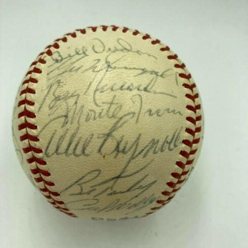 Легендата на Ню Йорк Залата на славата на бейзбол с няколко Автограф от Мики Мэнтла 33 Sigs JSA - Бейзболни