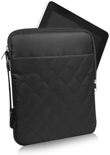 Калъф BoxWave за Galaxy Tab A (9.7) (Case by BoxWave) - Стеганая чанта за носене, чанта от мека изкуствена кожа с бриллиантовым модел за Samsung Galaxy Tab A (9.7), Samsung Galaxy Tab A (9.7) - Хладно-сив