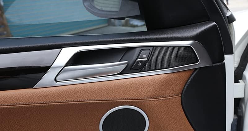 Нови Защитни облицовки за вътрешни дръжки, съвместими с BMW X4 F26 2014-2018 (въглеродни влакна вид)