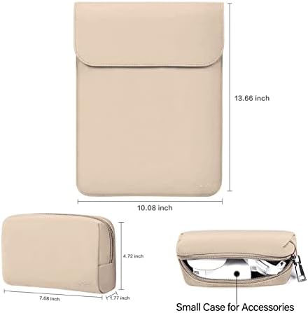 Калъф за лаптоп MOSISO, Съвместим с MacBook Air 13 инча /Pro 13 M2 M1, Калъф от изкуствена Велур с Малка чанта