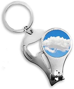 Синьото Небе на Слънчева Светлина Бели Облаци Ножица за Нокти Халка Ключодържател Отварачка за Бутилки Машина
