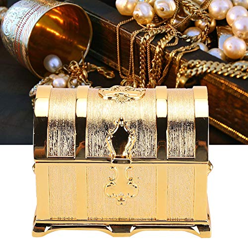Златен европейски стил ретро съкровище в ковчег за бижута в пиратски стил ковчег за бижута, ковчег за бижута,