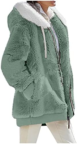 Пуловер за Партита с качулка и дълъг ръкав, Дамски Елегантни Зимни Обикновен Потник с V-образно деколте, Топли,