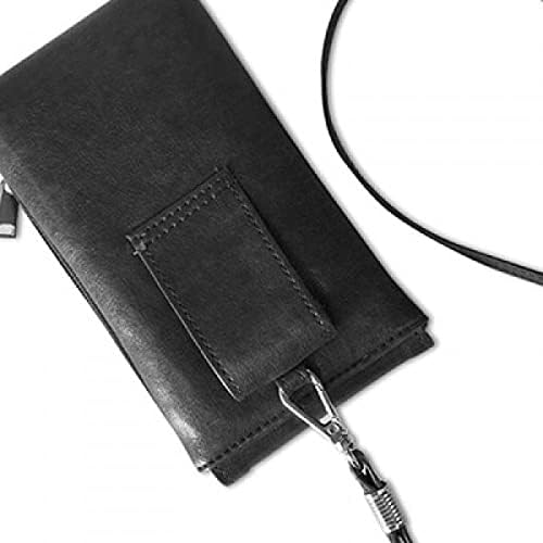 Клон s Art Pattern Телефон в Чантата си Портфейл Окачен Мобилен Калъф Черен Джоба