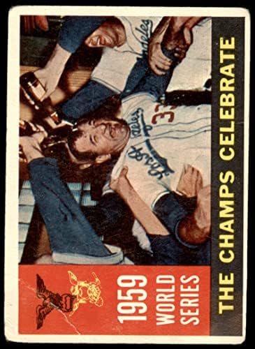 1960 Topps 391 Световните серии 1959 - Кратко съдържание - Шампиони празнуват Лос Анджелис/ Чикаго Доджърс/