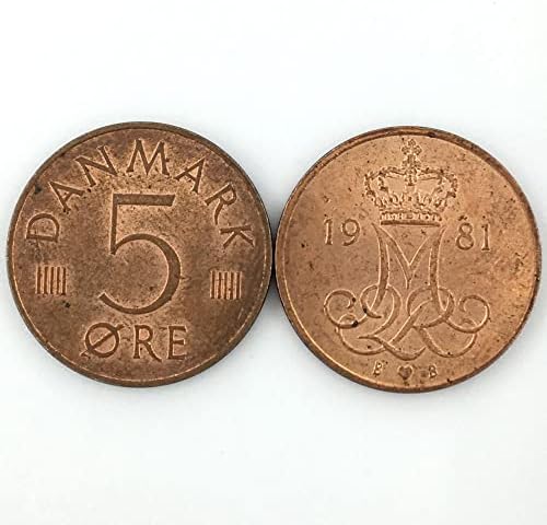 Европейската Датската монета 5 руда 15.5 mm Мемориална банкнота