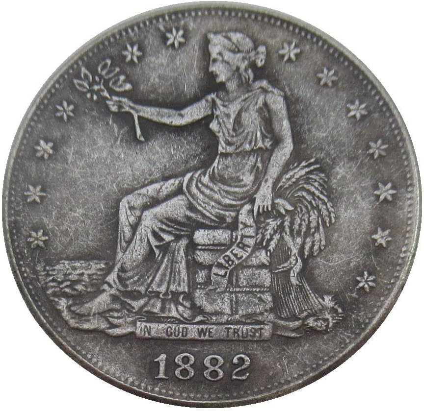 Възпоменателна монета Take Flower 1882 г. на стойност 1 щатски долар, Точно Копие със Сребърно покритие