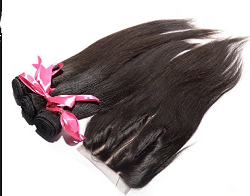 2018 Популярни DaJun Hair 8A 3-Лентов Лейси Закопчалката С Лъчите на Преки Монголски Девствени Косата Комплект