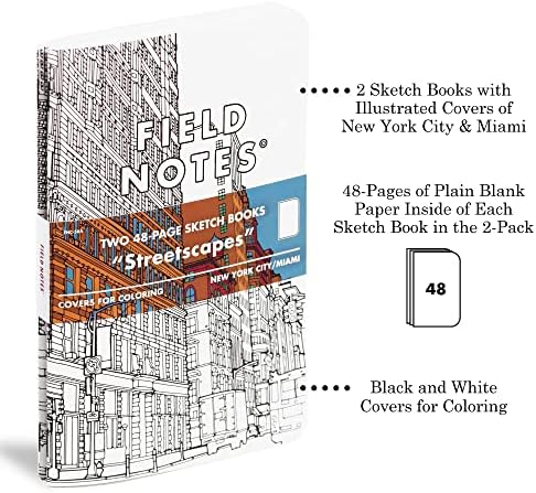 Диви бележки: Албум за рисуване Streetscapes Издание, версия B в 2 опаковки - Лос Анджелис и Чикаго - Бележник