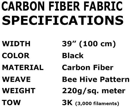 (5 фута височина - 10 метра ролки) KARBXON - Ширина 1 метър (39,8 инча) - Тъкани от въглеродни влакна с переплетением