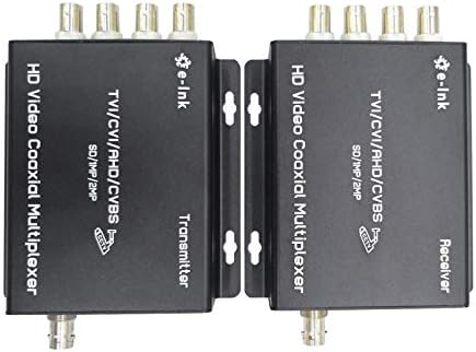 E-link 4-канален Мултиплексор за видеонаблюдение в 1 коаксиальному кабел 4-канален AHD CVI TVI Коаксиални Мултиплексори