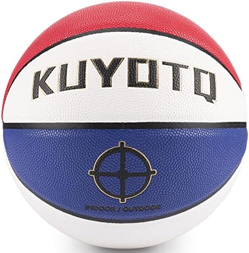 KUYOTQ Впитывающий влагата Баскетбол от композиране на кожата Официален Размер на 7 (29,5 ) Баскетбол в закрито