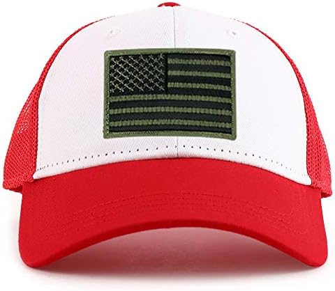 Бейзболна шапка Armycrew Black Olive с Нашивкой на Американското Младежки Размер на 6 Panel шофьор на камион