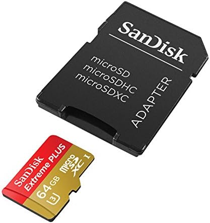 Карта памет SanDisk Extreme PLUS 64GB microSDXC UHS-I/U3 с адаптер (SDSQXSG-064G-GN6MA)