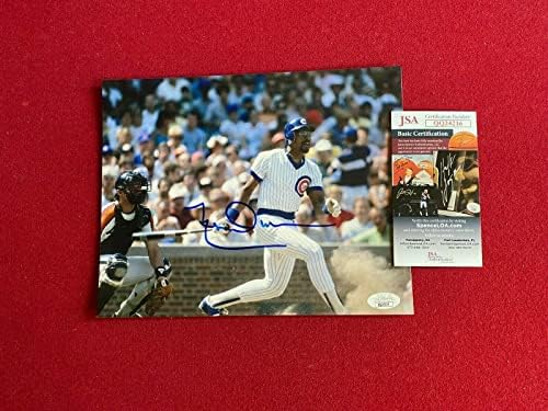Леон Дърам, с автограф (JSA) Винтажное снимка 8x10 (Cubs) - Снимки на MLB с автограф