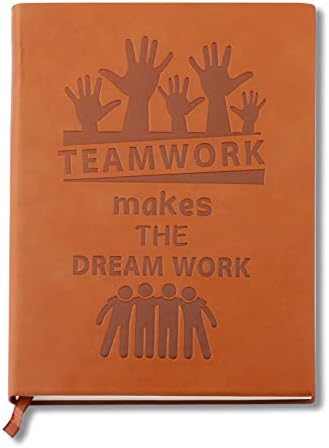 Отборен подарък работа в Екип олицетворява мечтата на живота Кожен бележник За тиймбилдинг Подарък Благодарност