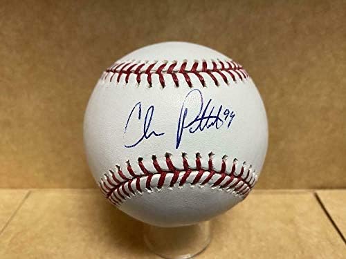 Крис Pettit Los Angeles Angels с автограф M. l.. Baseball W / Coa - Бейзболни топки с автографи