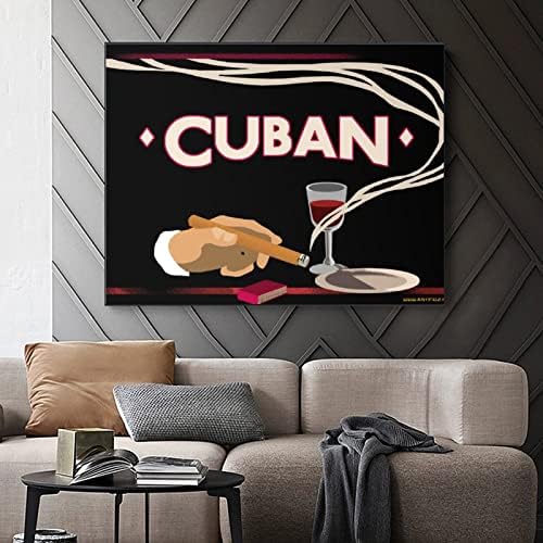 Художествени плакати Куба - Реколта Стенни рисунки с пури, Готини Плакати за спални момчета, Плакати отпечатъци