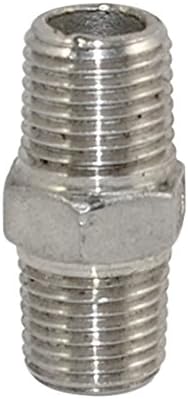 Суперцелый 1/4 штекерный x 1/4 штекерный шестостенния тръбен накрайник от неръждаема стомана 304 с резба NPT
