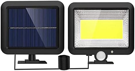 HOLITIN 100 COB LED Слънчева Светлина за вътрешен Двор с Датчик за движение на открито, Слънчев, с монтиран