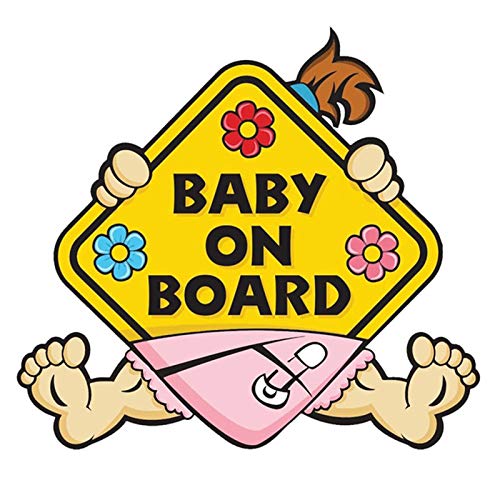 FAMKIT Baby ON Board Автомобили Стикер Знаци за сигурност Самозалепващи Водоустойчив Дълготрайни, Лесни за инсталиране
