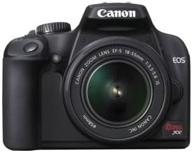 Огледален фотоапарат Canon Rebel XS с обектив EF-S 18-55 mm f/3.5-5.6 IS (черен) (СТАР МОДЕЛ)