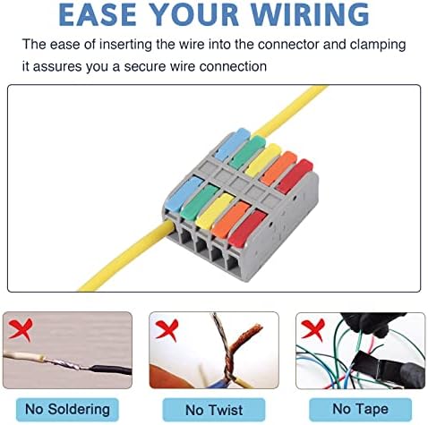 Рычажные Конектори за кабели 10 БР., Предпазват ръката от 5-Проводниковые Електрически Конектори за кабели AWG