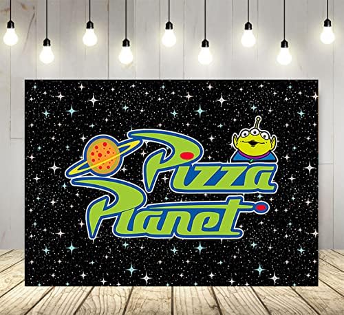 На фона на Планета пица за партито по случай рождения Ден, Аксесоари 70,8x47,2 инча, на Тема играта на играчките,