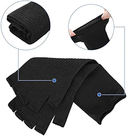 Lusofie 2 Двойки Защитни ръкави за ръцете, със защита от порязване на пръстите Ръкав за защита на ръцете от 5-то ниво на Защитни облицовки за фина кожа и синини