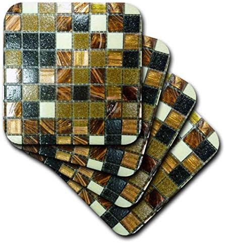 Набор от 3dRose от 4-те Многоцветни на каботажните за керамични плочки, 8 парчета