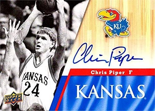 Баскетболно карта Крис Пайпера с автограф (Канзас Джейхокс, 1984-1988) 2013 Горната deca 44 - Баскетболни топки