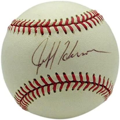 Джеф Хасон Тексас Рейнджърс С автограф OAL Baseball 162761 - Бейзболни топки с автографи