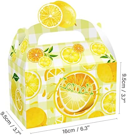 12ШТ Кутии за Лимонена Партита, Лятна Хладен Лимонада за Рожден Ден, Кутия за Бонбони за Лятото Плодов Тематични