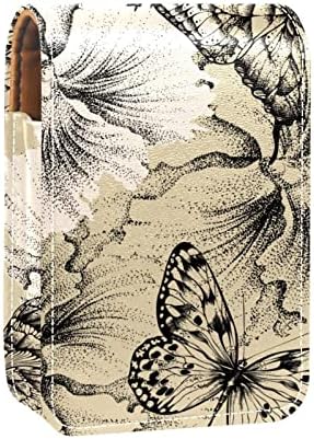 Теменуги И Пеперуди Li pstick Органайзер с Огледало Кутия За Съхранение на Червило Чанта За Носене