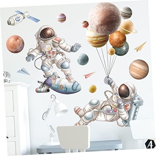 Abaodam 1 Комплект Стикер на стената с Космонавт, Мультяшные Стикери, Декорация на Детска Стая, Детски Тапети,