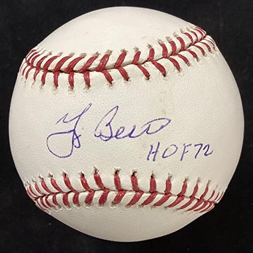 Йога Берра Подписа бейзболни топки AHS Selig ню ЙОРК Янкис С Автограф HOF 72 Надпис JSA - Бейзболни топки с