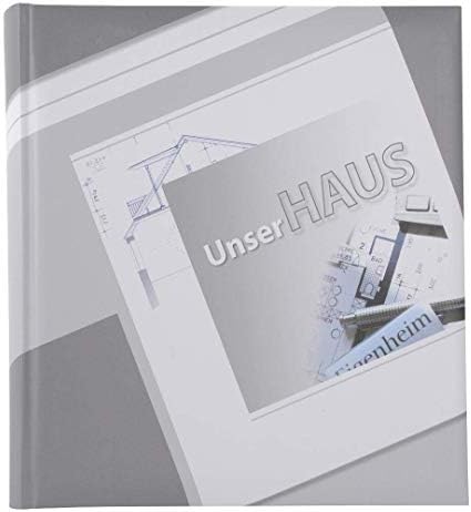 Фотоалбум Goldbuch 27001 с Надпис Unser Haus 30 x 31 см, 60 страници с пергамином, Печат Ламиниран Сив [на Немски