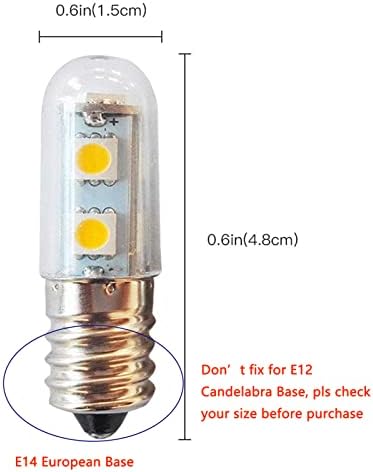 Lxcom Lighting E14 Led Лампа за микровълнова печка, Хладилник, 1 W, 7 Мини-led крушки за домакински уреди, 15