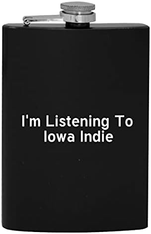 Аз слушам Iowa Indie - фляжка за алкохол на 8 унции
