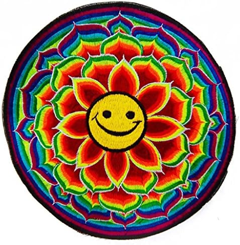 ImZauberwald Lotus Smiley UV-Кръпка 7,8-Инчов Rainbow Flower Power