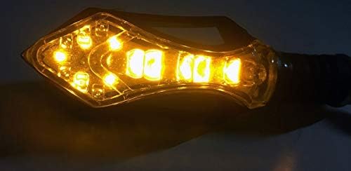 MotorToGo Черен LED Мигачи за Мотоциклет Прозрачни Лещи Черна Стрелка Led Мигачи Фарове Светлини са Съвместими