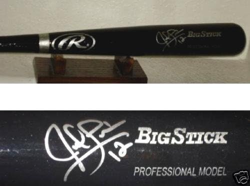 Бухалка с автограф на Джеда Lowry (лека атлетика) С доказателство! - Прилепи MLB с Автограф