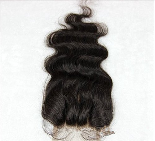 3-лентови част 44 Лейси предната горната закопчалка 12 Бразилски дева коса Remy обемна вълна естествен цвят
