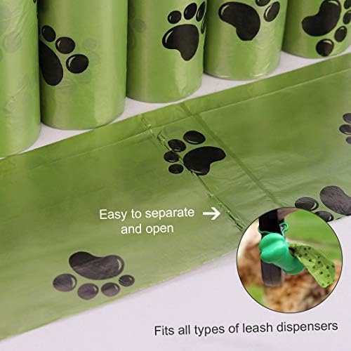 N / C Чанта за кучешки какашек, 8 Ролки / 120 Точки, Биоразлагаемый, че е Много Дебел, здрав чанта за кучешки отпадъци, фланец и екологичен, Помага за поддържането на чист?