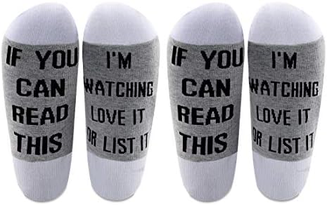 LEVLO Love It Вдъхновен подарък, Ако можете Да Прочетете Това, аз Гледам Списъка Памучни чорапи