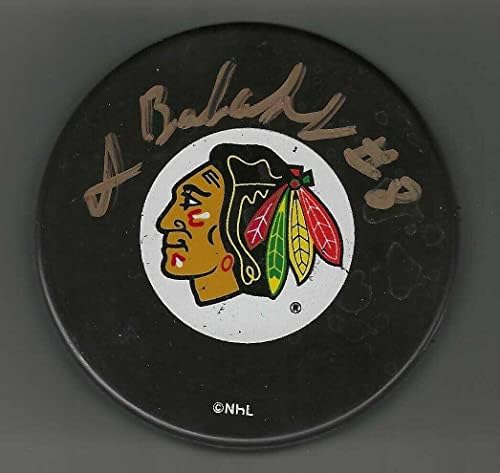 Антон Бабчук, подписано на шайбата на Чикаго Блекхоукс - за Миене на НХЛ с автограф