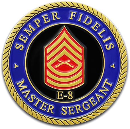 Монета на повикване на Корпуса на морската пехота E8! Военна монета ранг MSgt на Морската пехота на САЩ. Монета